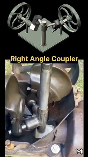 How a Right Angle Coupler Works! 📐 (3D vs. Real) #shorts