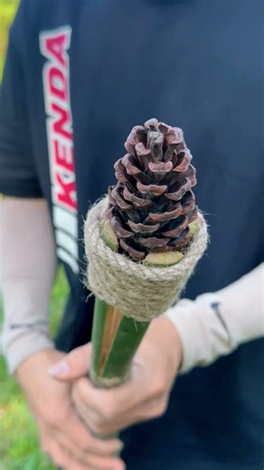 Survival Skills: Make a Torch to Scare wild animal #ohd #survival #camping #bushcraft #skills