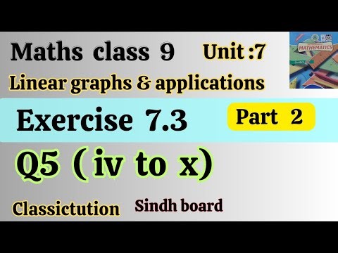 Ex : 7.3 question 5 (iv to x) class 9 new book Sindh board @Classictution 