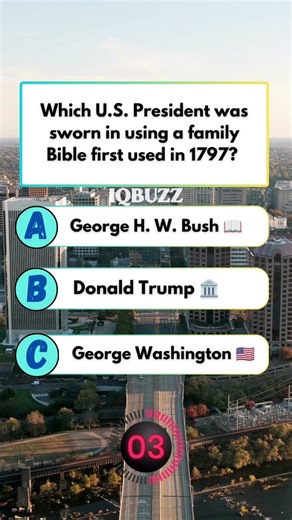 Presidential Tradition 🤯Which U.S. President was sworn in using a family Bible first used in 1797