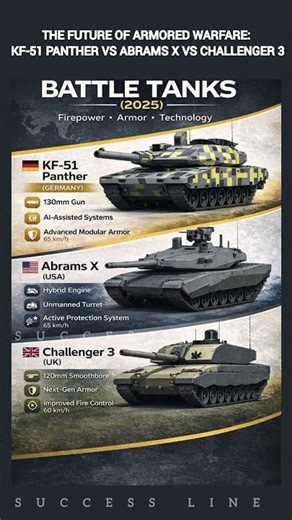 Next-Gen Battle Tanks 2025: KF-51 Panther vs. Abrams X vs. Challenger 3