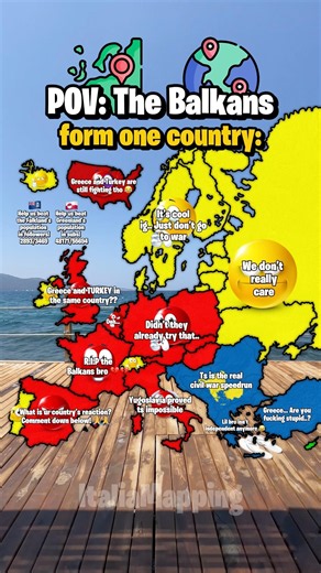 POV: The Balkans form one country: | ItaliaMapping #fypシ゚viral #mapping #mapper #geography #map