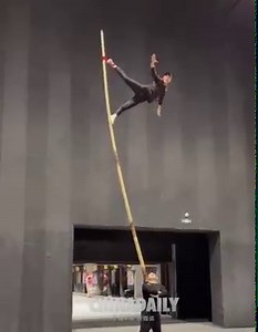 316K views · 10K reactions | Acrobatics using a bamboo stick was performed by the "Sun Wukong". #ChinaStory | China Daily | Facebook