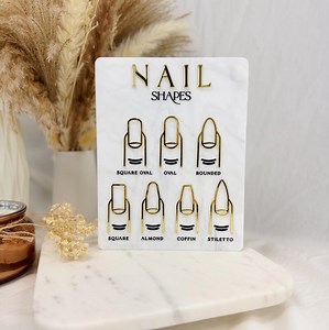 3D Acrylic Nail Shapes Chart, Nail Tech Display Sign, Manicurist Gift, Beauty Salon Decor, Nail Shape Guide for Nail Artists - Etsy