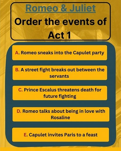 Order Act 1 | GCSE Romeo and Juliet