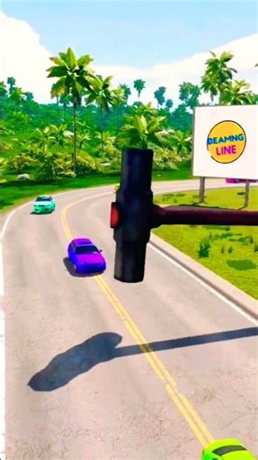 Car vs Giant Hammer 🛻🔨 #car #3danimation #hammer #smashcar