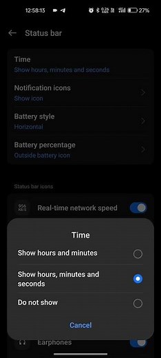 How to show time with seconds on android | how to shows seconds in mobile time