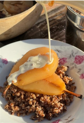 Delicious Buckwheat and Anise Poached Pears Recipe