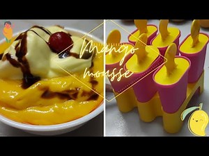 Mango Mousse Recipe with mango pulp || Indian dessert ||3 ingredients