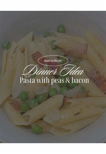 Easy creamy bacon pea pasta recipe is the ultimate quick weeknight dinner for busy families! Let me know in the comments if you want the recipe.
