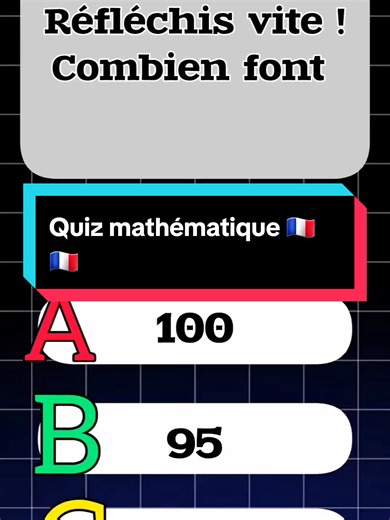 Quiz mathématique simple pour les amateurs en France