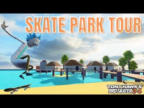 SKATEPARK TOUR in Tony Hawk's Pro Skater 3+4 - CREATE-A-PARK