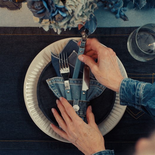 The table’s set and Martha’s serving looks AND jeans. | American Eagle