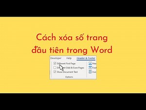 How to Remove the First Page Number in Word