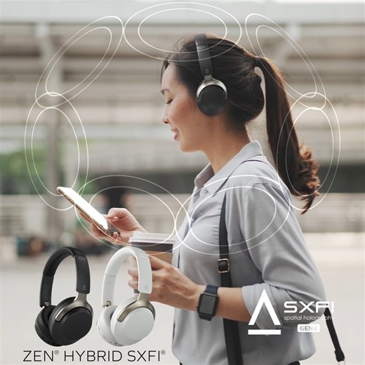 空間オーディオが手軽に楽しめるSuper X-Fi搭載ワイヤレス ヘッドホン Creative Zen Hybrid SXFI 好評発売中❗️ https://bit.ly/3VPi574 #Creative #ZenHybridSXFI #SXFI #SuperXFi | Creative Labs | Facebook