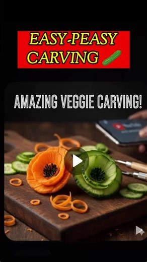 Carved to Bloom🌺 😍 #foodart #viral #status #youtubeshorts #shorts #music #trending #new #food