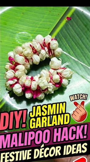 DIY Jasmine Garland Making at Home 🌸 Easy Traditional Flower Garland