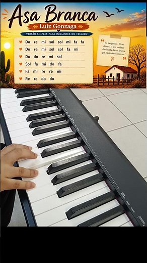 🎹✨ APRENDA "ASA BRANCA" EM MENOS 1 MINUTO! #iniciante #tecladomecanico #piano #asabranca
