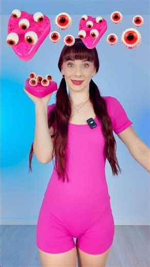 ASMR Gummy Eyeballs Jelly Heart Candy #mukbang