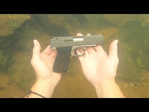 Found 9mm Pistol Underwater in River! (Searching For Treasure Turns Bad)