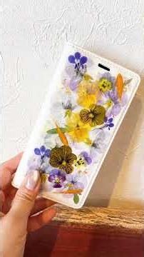 手帳型スマホケース使っている方いますか？ #ハンドメイドスマホケース #押し花スマホケース #レジン