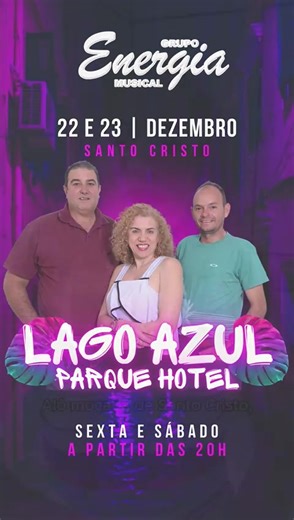7.1K views · 39 reactions | FERIADÃO DE NATAL CHEGOU, E A PREVISÃO SÓ MOSTRA SOL E CALOR No Lago Azul você encontra o seu lazer do feriado, aquela piscina para se refrescar desse calor e muito entretenimento nesse final de semana  NESTE SEXTA E NO SÁBADO! A MÚSICA FICA POR CONTA DO GRUPO ENERGIA MUSICAL que vão trazer muita musica boa pra se divertir e arrastar o pé!!! 朗朗朗 | Lago Azul Acqua Park | Facebook