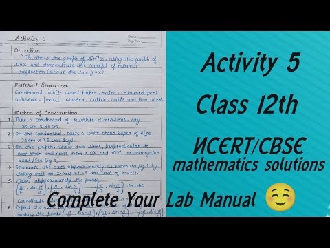 Maths Lab Activity 5 Class 12// Maths Lab Practical Class 12//Activity Solution// CBSE board #file