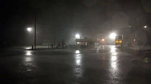 7.7K views · 20 reactions | #HurricaneFlorence rips through Jacksonville, North Carolina early Friday morning, toppling over gas station fixtures. Here's the latest track for South Carolina -> https://goo.gl/ZbVVgw Video courtesy: Jacksonville North Carolina Government | WBTW News13 CBS | Facebook