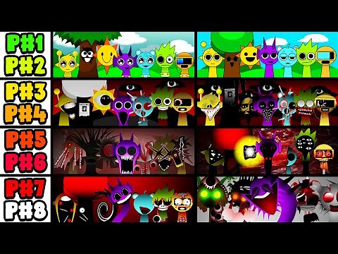 Mix Of All Phases in Incredibox Sprunki: From Phase 1 to Phase 8