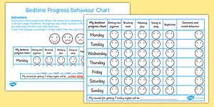 Bedtime Progress Behaviour Chart