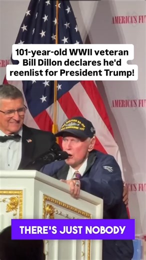 Chris Ripa on Instagram: "101-year-old WWII veteran Bill Dillon declares he’d reenlist for President Trump!"
