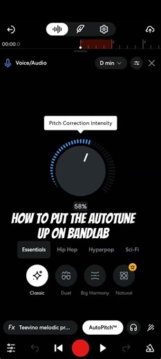 How to Put the Autotune up on bandlab 🔥❤️ #trending #bandlab #autotune #shorts