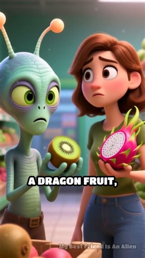 The Alien and the Rare Galactic Egg At The Grocery Store