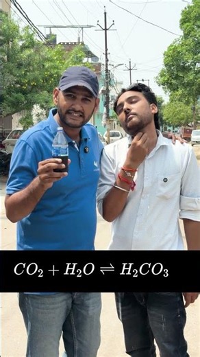 CO₂ + H₂O gas को मिलाया जाता है तो कार्वोनिक अम्ल बनता है | Comment बताओ कोल्ड्रिंक में झाग क्यो..,