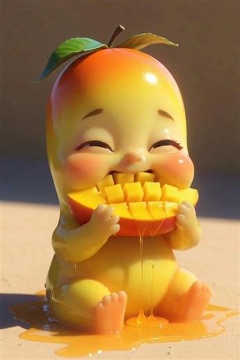 Adorable mango Baby Eating Fruit 🍉 | Satisfying Cute Video