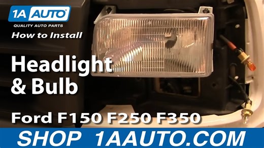 How To Replace Headlight and Bulb Ford 1992-96 F-150 F-250 F-350