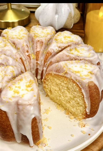 Lemon Pound Cake 🍋💛 This pound cake is packed with lemon flavor and it is sooo moist! Ive had the cake on the counter for four days now and its still so soft and moist! Also, its been winter for too long…im ready for something bright and citrusy! Makes one, 12 cup size bundt pan INGREDIENTS LEMON POUND BUNDT CAKE: * 2.5 cups (500 gramsgranulated sugar * 1 cup (226 grams) unsalted butter, softened * 2 tablespoons grated lemon zest (from about 3 to 4 lemons) * 1/4 cup fresh lemon juice (about 2-