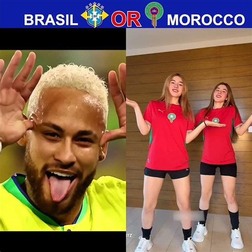 BRASIL VS MOROCCO WORLD CUP SONG DANCE BATTLE #footballchallenge #shorts #worldcup