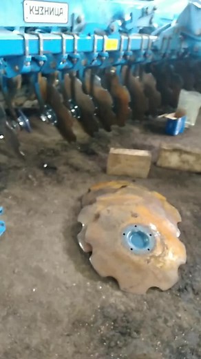 Close-Up View of Agricultural Plow in Action