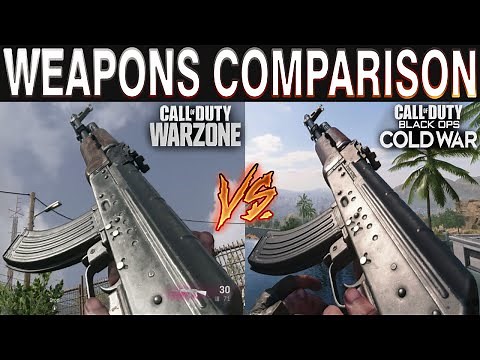 Warzone vs Black Ops Cold War Weapons Comparison (Inspect Animations, Gun Sounds & More...)