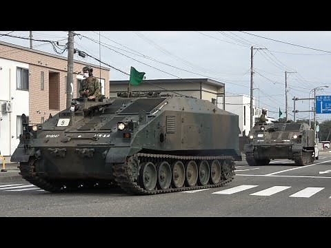 レア車両 96式自走120mm迫撃砲が公道を走行 第11普通科連隊（千歳市・C経路 2021年9月29日）JGSDF Type 96 120mm SPM Public Road Driving