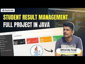 Student Result Management System Full Project in Java | Java Project | Backend Project | AccioJob