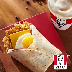 There’s no time for breakfast when you’ve got posts to like- luckily the new Brekkie Crunch Wrap and Cappuccino for only R29.90 is not for breakfast people, it’s for you! | KFC