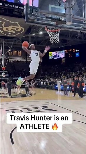 Travis is really in a full basketball uniform for this dunk 😮 (via Denver 7, @nick_rothschild/X)