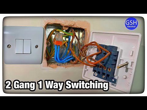 2 Gang Switch Used as 1 Way Switches Connections Explained - Taking the Feed to the Switch