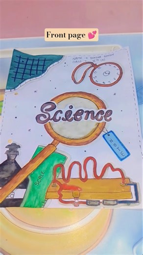 science 🧪 front page 📃 for project #art #frontpage#shorts