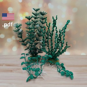 Crochet Aquarium Plants Anubias, Vallisneria, Ceratophyllum PATTERN Tutorial PDF Crochet DIY Gift for Crocheter - Etsy