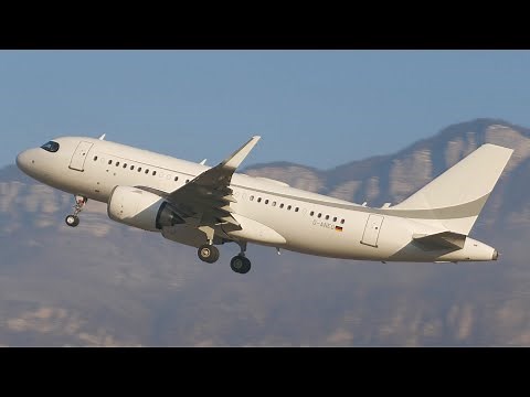 4K | K5 Aviation Airbus A319neo ACJ D-ANEO landing & takeoff at Chambéry/CMF/LFLB
