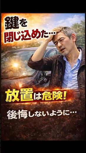 鍵を閉じ込めた…放置すると危険です