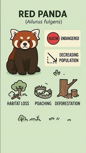 🐾 Red Panda – IUCN Status & Population Trend | Endangered Species